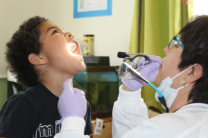 Oral assessment with a young patient
